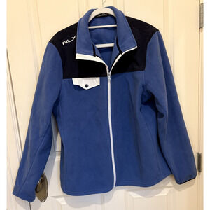 RLX Ralph Lauren Men's Full Zip Jacket Fleece Blue - Size Large